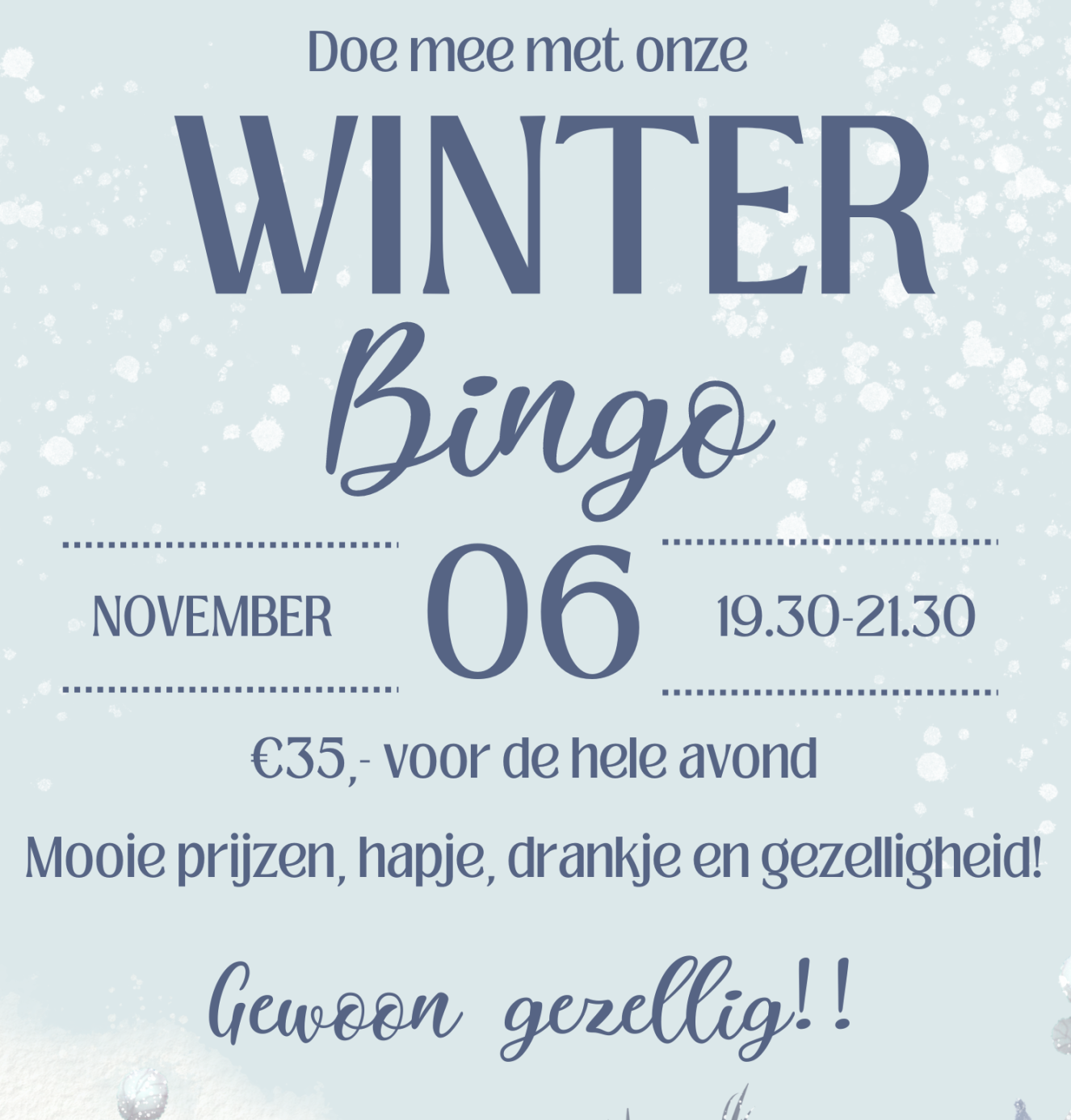 Winter bingo avond=vol